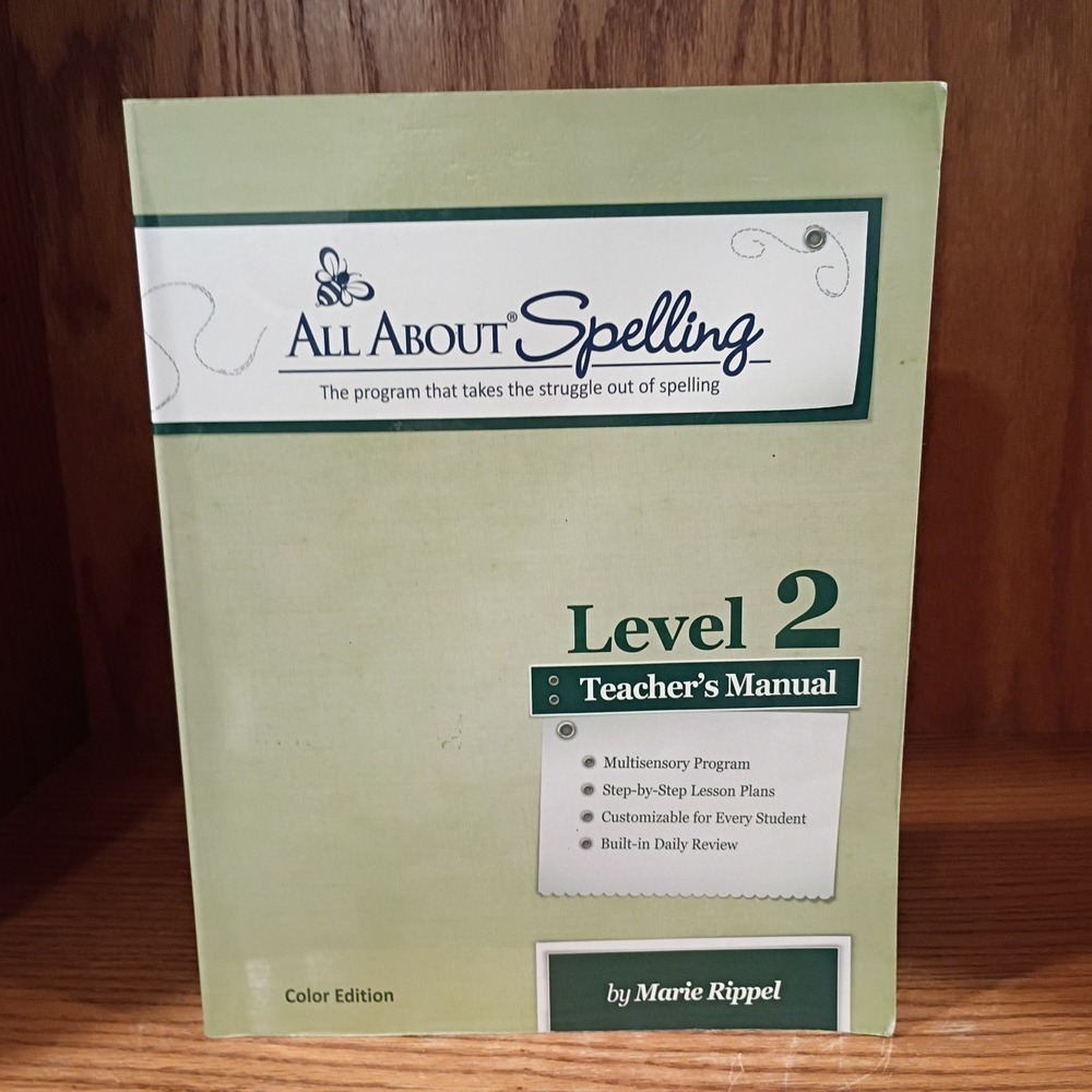All About Spelling Level 2 Teacher's Manual by Marie Rippel, Paperback Very Good